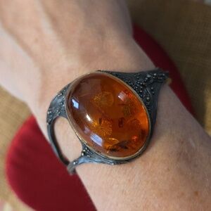 Art Nouveau Vintage Baltic Amber Bracelet